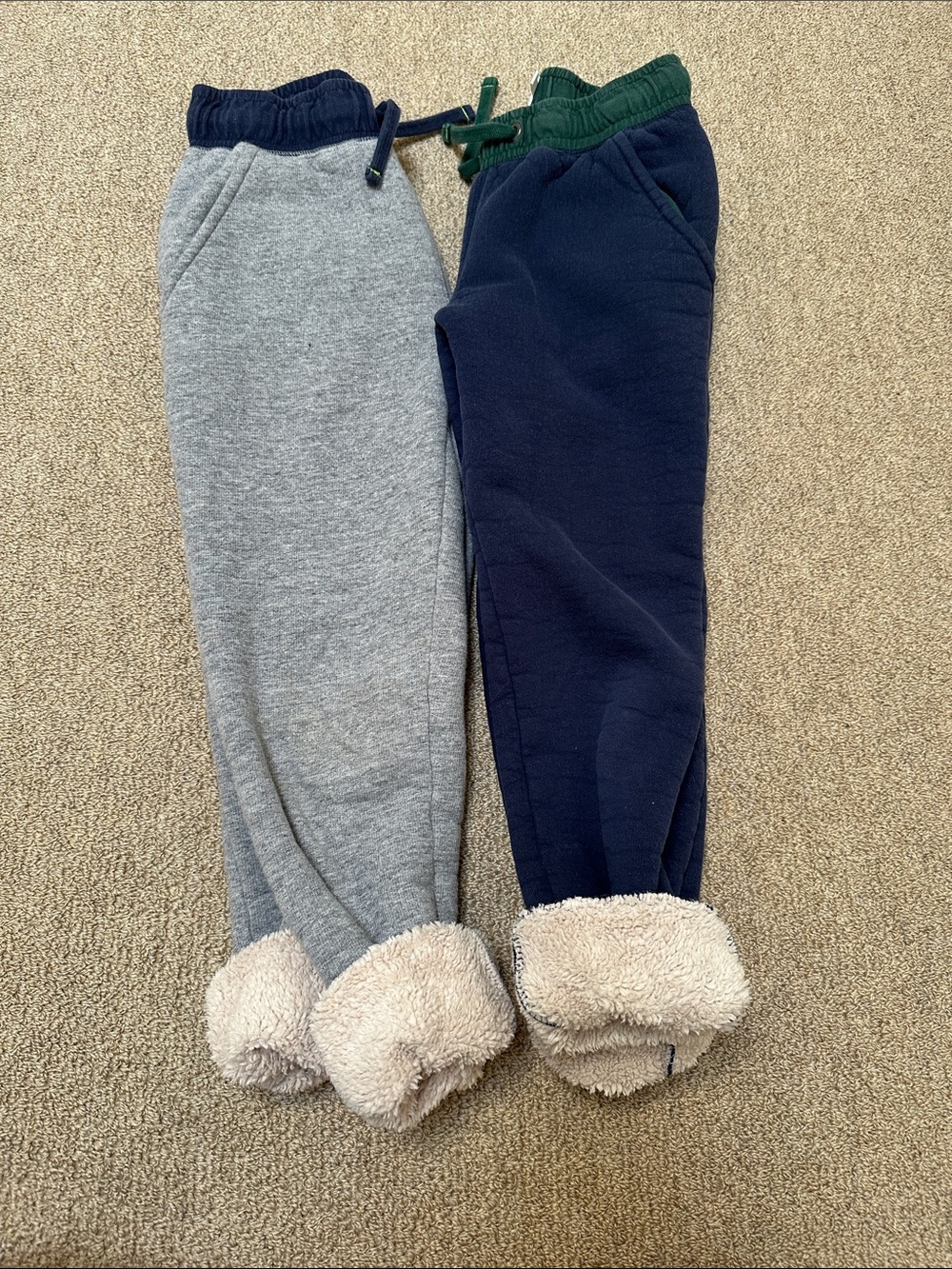 Two Mini Boden Fleece Pants Sherpa Lined Sweatpants available _ GREAT COND.